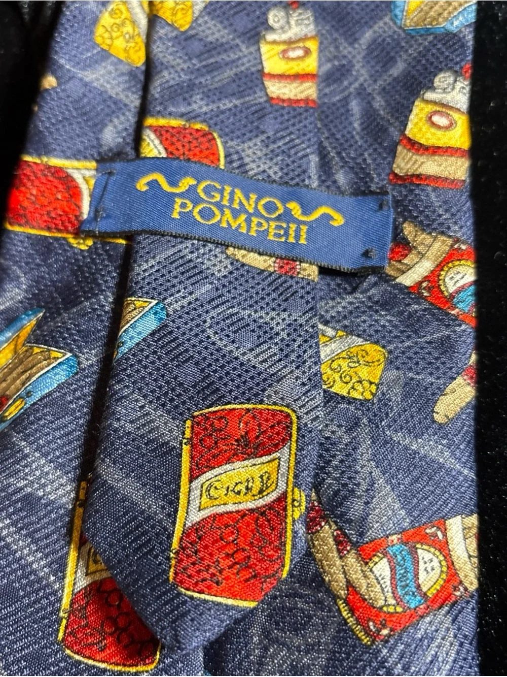 Cigar Necktie by Gino Pompeii Cigars Lighter Silk